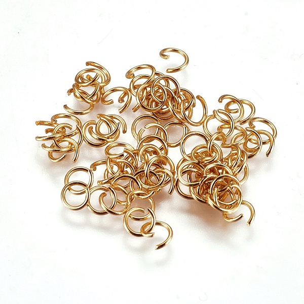 PandaHall 304 Stainless Steel Open Jump Rings, Golden, 21 Gauge, 5x0.7mm, Hole: 4mm, Inner Diameter: 3.6mm 304 Stainless Steel
PandaHall 304 Stainless Steel Open Jump Rings, Golden, 21 Gauge, 5x0.7mm, Hole: 4mm, Inner Diameter: 3.6mm 304 Stainless Steel