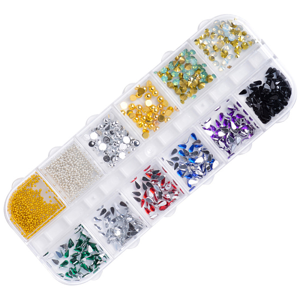 PandaHall Nail Art Decoration Accessories, Acrylic Rhinestones and Steel Micro Beads, Mixed Shape, Teardrop, Half Round, Diamond Shape..., Multicolor
PandaHall Nail Art Decoration Accessories, Acrylic Rhinestones and Steel Micro Beads, Mixed Shape, Teardrop, Half Round, Diamond Shape..., Multicolor