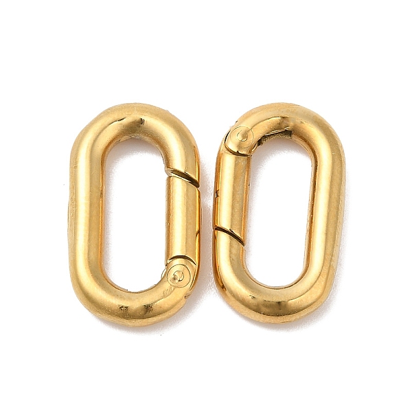 PandaHall Ion Plating(IP) 304 Stainless Steel Spring Gate Ring, Real 14K Gold Plated, 18.5x10x3mm 304 Stainless Steel
PandaHall Ion Plating(IP) 304 Stainless Steel Spring Gate Ring, Real 14K Gold Plated, 18.5x10x3mm 304 Stainless Steel