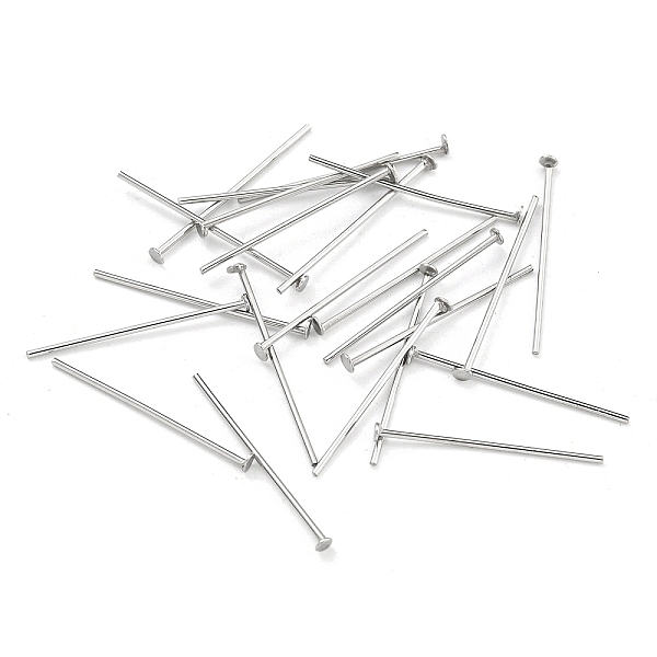 PandaHall 304 Stainless Steel Flat Head Pins, Stainless Steel Color, 20x0.7mm, Head: 1.5mm 304 Stainless Steel
PandaHall 304 Stainless Steel Flat Head Pins, Stainless Steel Color, 20x0.7mm, Head: 1.5mm 304 Stainless Steel