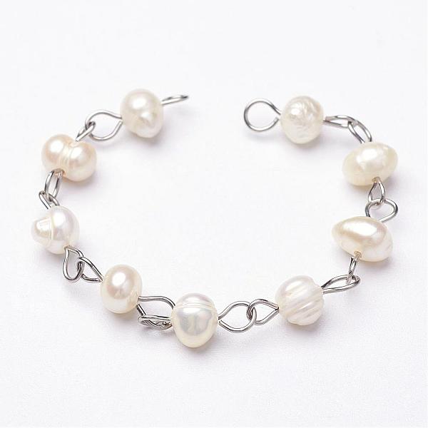 PandaHall Pearl Handmade Beaded Chains, Unwelded, for Necklaces or Bracelets Making, with 304 Stainless Steel Findings, Stainless Steel...
PandaHall Pearl Handmade Beaded Chains, Unwelded, for Necklaces or Bracelets Making, with 304 Stainless Steel Findings, Stainless Steel...