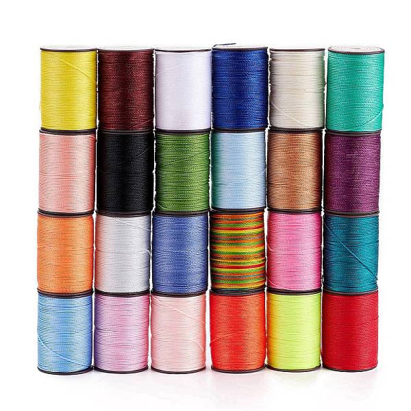 PandaHall Round Waxed Polyester Thread String, Micro Macrame Cord, Twisted Cord, for Leather Sewing Stitching, Mixed Color, 0.8mm, about..., Multicolor
PandaHall Round Waxed Polyester Thread String, Micro Macrame Cord, Twisted Cord, for Leather Sewing Stitching, Mixed Color, 0.8mm, about..., Multicolor