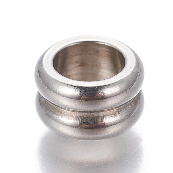 PandaHall 201 Stainless Steel Grooved Beads, Rondelle, Stainless Steel Color, 10x6mm, Hole: 6.5mm 201 Stainless Steel Rondelle
PandaHall 201 Stainless Steel Grooved Beads, Rondelle, Stainless Steel Color, 10x6mm, Hole: 6.5mm 201 Stainless Steel Rondelle