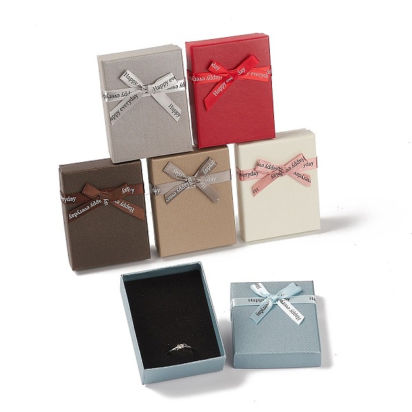 PandaHall Cardboard Jewelry Set Boxes, Rectangle with Bowknot, Mixed Color, 9.1x7.1x3cm Paper Rectangle Multicolor
PandaHall Cardboard Jewelry Set Boxes, Rectangle with Bowknot, Mixed Color, 9.1x7.1x3cm Paper Rectangle Multicolor