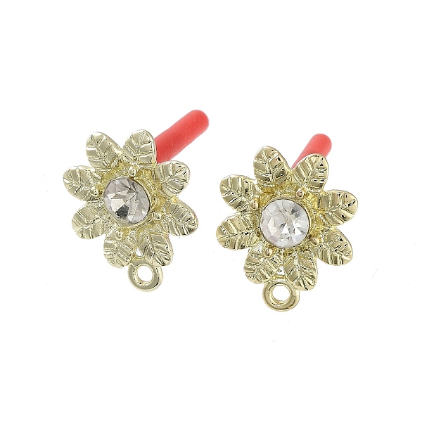 PandaHall Rack Plating Golden Alloy with Rhinestone Stud Earring Findings, with Loops and 304 Stainless Steel Pins, Cadmium Free & Nickel...
PandaHall Rack Plating Golden Alloy with Rhinestone Stud Earring Findings, with Loops and 304 Stainless Steel Pins, Cadmium Free & Nickel...