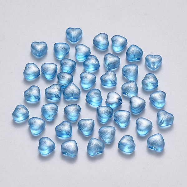 PandaHall Transparent Spray Painted Glass Beads, with Glitter Powder, Heart, Deep Sky Blue, 6x6x4mm, Hole: 0.7mm Glass Heart
PandaHall Transparent Spray Painted Glass Beads, with Glitter Powder, Heart, Deep Sky Blue, 6x6x4mm, Hole: 0.7mm Glass Heart