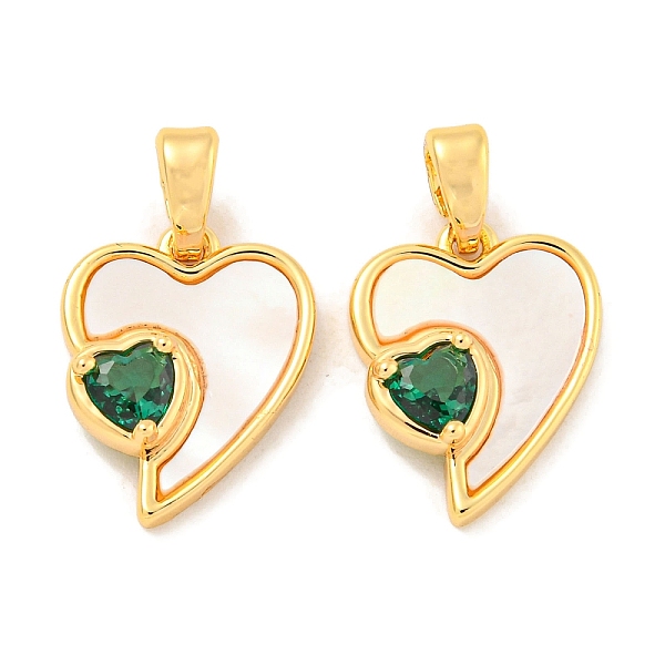 PandaHall Brass Micro Pave Cubic Zirconia Pendants, with Shell, Heart, Green, Real 18K Gold Plated, 15x12x4mm, Hole: 4x2mm Brass+Cubic...
PandaHall Brass Micro Pave Cubic Zirconia Pendants, with Shell, Heart, Green, Real 18K Gold Plated, 15x12x4mm, Hole: 4x2mm Brass+Cubic...