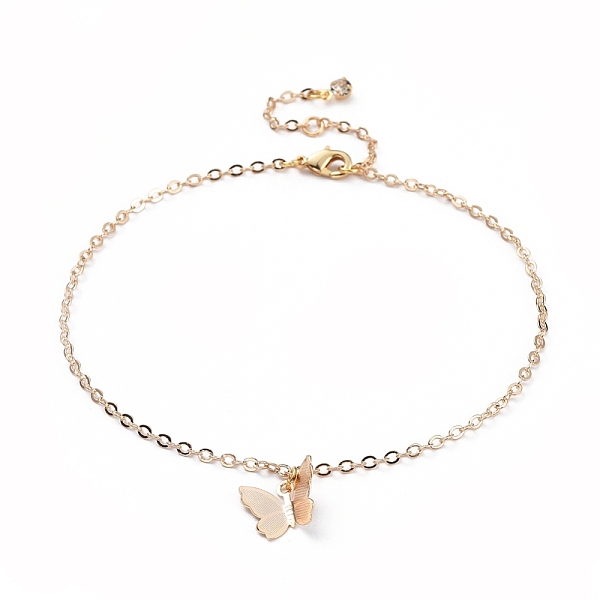 PandaHall Brass Butterfly Charm Anklets, with Cable Chains, Crystal Rhinestone and Lobster Claw Clasps, Real 18K Gold Plated, 9-1/4 inch...
PandaHall Brass Butterfly Charm Anklets, with Cable Chains, Crystal Rhinestone and Lobster Claw Clasps, Real 18K Gold Plated, 9-1/4 inch...