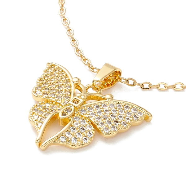 PandaHall Clear Cubic Zirconia Butterfly Pendant Necklace, 304 Stainless Steel Jewelry for Women, Golden, 17.72 inch(45cm) Cubic Zirconia
PandaHall Clear Cubic Zirconia Butterfly Pendant Necklace, 304 Stainless Steel Jewelry for Women, Golden, 17.72 inch(45cm) Cubic Zirconia