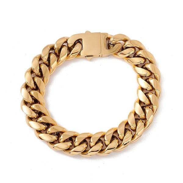PandaHall Ion Plating(IP) 304 Stainless Steel Curb Chains Bracelet for Men Women, Golden, 9-1/4 inch(23.5cm) 304 Stainless Steel
PandaHall Ion Plating(IP) 304 Stainless Steel Curb Chains Bracelet for Men Women, Golden, 9-1/4 inch(23.5cm) 304 Stainless Steel