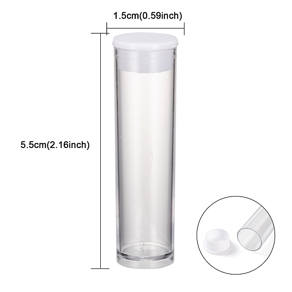 PandaHall Plastic Bead Containers, Bottle, Clear, 55x15mm, Capacity: 2ml(0.06 fl. oz) Plastic Column Clear
PandaHall Plastic Bead Containers, Bottle, Clear, 55x15mm, Capacity: 2ml(0.06 fl. oz) Plastic Column Clear