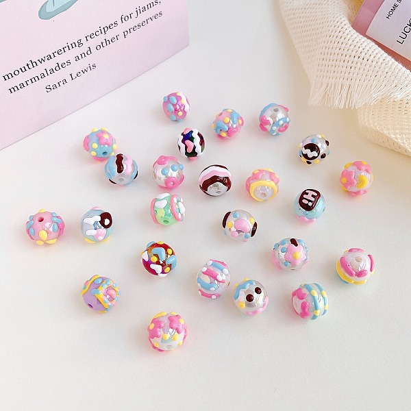 PandaHall Opaque Acrylic Bead with Enamel, Round, Mixed Color, 16mm Acrylic Round Multicolor
PandaHall Opaque Acrylic Bead with Enamel, Round, Mixed Color, 16mm Acrylic Round Multicolor
