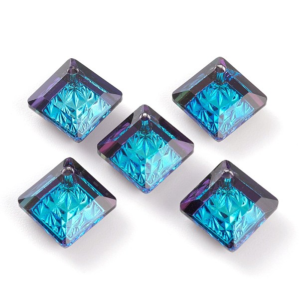 PandaHall Embossed Glass Rhinestone Pendants, Abnormity Embossed Style, Rhombus, Faceted, Bermuda Blue, 13x13x5mm, Hole: 1.2mm, Diagonal...
PandaHall Embossed Glass Rhinestone Pendants, Abnormity Embossed Style, Rhombus, Faceted, Bermuda Blue, 13x13x5mm, Hole: 1.2mm, Diagonal...