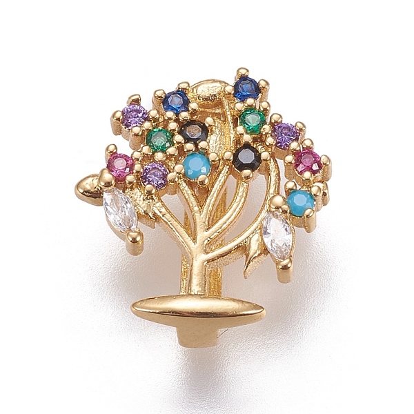 PandaHall Brass Micro Pave Cubic Zirconia Slide Charms, Tree of Life, Colorful, Golden, 14x13x5mm, Hole: 2x10.5mm Brass+Cubic Zirconia Tree
PandaHall Brass Micro Pave Cubic Zirconia Slide Charms, Tree of Life, Colorful, Golden, 14x13x5mm, Hole: 2x10.5mm Brass+Cubic Zirconia Tree