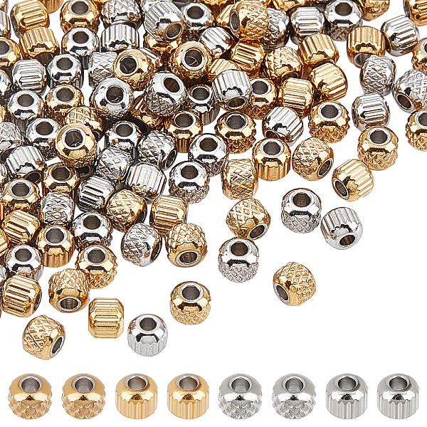 PandaHall DICOSMETIC 120Pcs 2 Styles Rondelle Spacer Beads 2 Colors Stainless Steel European Beads Textured Golden Color Large Hole Loose...
PandaHall DICOSMETIC 120Pcs 2 Styles Rondelle Spacer Beads 2 Colors Stainless Steel European Beads Textured Golden Color Large Hole Loose...