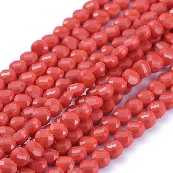 PandaHall Glass Beads Strands, Faceted, Flat Round, Red, 6x4mm, Hole: 1.2mm, about 98pcs/Strand, 22 inch(53.5cm) Glass Flat Round Red
PandaHall Glass Beads Strands, Faceted, Flat Round, Red, 6x4mm, Hole: 1.2mm, about 98pcs/Strand, 22 inch(53.5cm) Glass Flat Round Red
