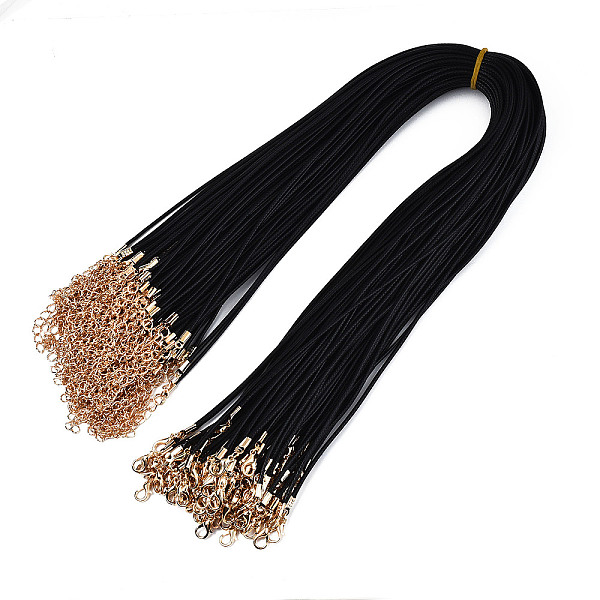 PandaHall Waxed Cord Necklace Making with Iron Findings, Black, 17 inch, 1.5mm thick Waxed Cotton Cord Black
PandaHall Waxed Cord Necklace Making with Iron Findings, Black, 17 inch, 1.5mm thick Waxed Cotton Cord Black