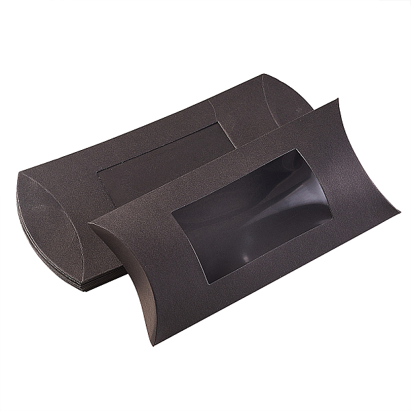 PandaHall Kraft Paper Pillow Candy Box, for Wedding Favors Baby Shower Birthday Party Supplies, with Clear Window, Black, 16x7.8x2.5cm...
PandaHall Kraft Paper Pillow Candy Box, for Wedding Favors Baby Shower Birthday Party Supplies, with Clear Window, Black, 16x7.8x2.5cm...