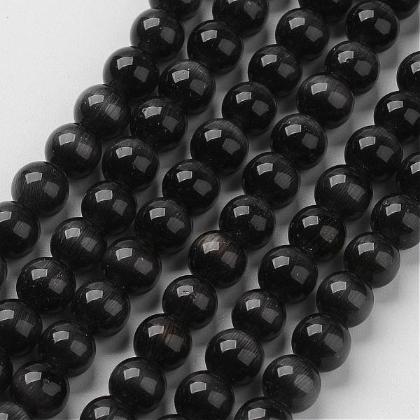 PandaHall Cat Eye Beads, Round, Black, 6mm, Hole: 1mm, about 66pcs/strand, 14.5 inch/strand Glass Round Black
PandaHall Cat Eye Beads, Round, Black, 6mm, Hole: 1mm, about 66pcs/strand, 14.5 inch/strand Glass Round Black