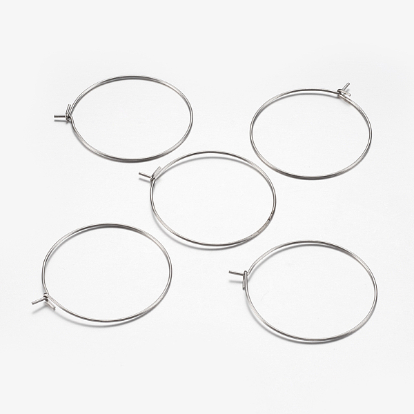 PandaHall 316 Surgical Stainless Steel Hoop Earrings Findings, Wine Glass Charms Findings, Stainless Steel Color, 34.5x30x0.7mm, 21 Gauge...
PandaHall 316 Surgical Stainless Steel Hoop Earrings Findings, Wine Glass Charms Findings, Stainless Steel Color, 34.5x30x0.7mm, 21 Gauge...