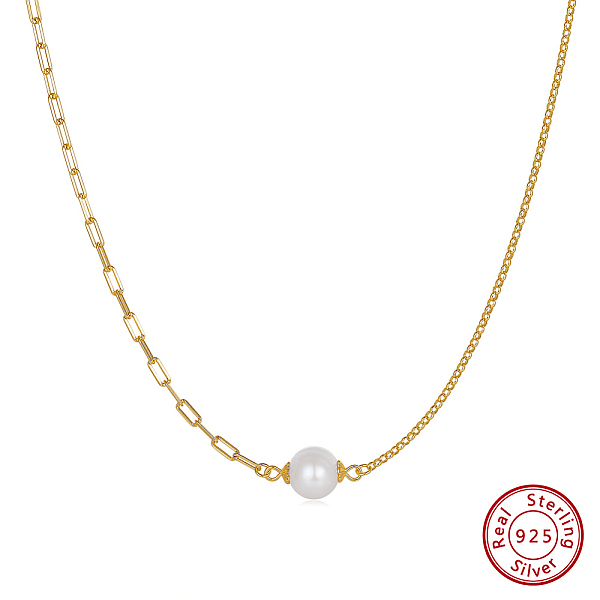 PandaHall 925 Sterling Silver with Natural Pearl Beads Necklaces, Round, Real 14K Gold Plated, 16.02 inch(40.7cm) Pearl Round White
PandaHall 925 Sterling Silver with Natural Pearl Beads Necklaces, Round, Real 14K Gold Plated, 16.02 inch(40.7cm) Pearl Round White
