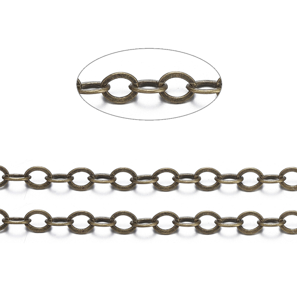 PandaHall Brass Flat Oval Cable Chains, Soldered, Cadmium Free & Nickel Free & Lead Free, Antique Bronze, 3.5x2.5x0.45mm Brass
PandaHall Brass Flat Oval Cable Chains, Soldered, Cadmium Free & Nickel Free & Lead Free, Antique Bronze, 3.5x2.5x0.45mm Brass