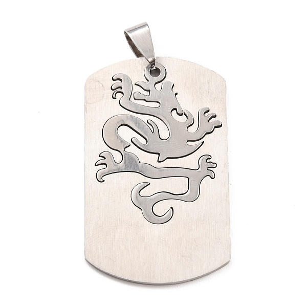 PandaHall Titanium Steel Pendants, Split Dog Tag Pendant, Rectangle with Dragon, Stainless Steel Color & Silver Color Plated, 51x27x1.5mm...
PandaHall Titanium Steel Pendants, Split Dog Tag Pendant, Rectangle with Dragon, Stainless Steel Color & Silver Color Plated, 51x27x1.5mm...