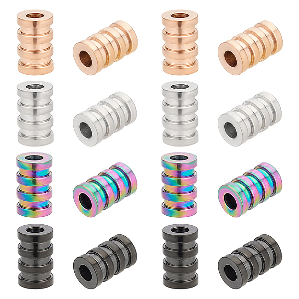 PandaHall Unicraftale 16Pcs 4 Colors 304 Stainless Steel Tube Beads, Grooved, Column, Mixed Color, 9x6mm, Hole: 3mm, 4pcs/color 304...
PandaHall Unicraftale 16Pcs 4 Colors 304 Stainless Steel Tube Beads, Grooved, Column, Mixed Color, 9x6mm, Hole: 3mm, 4pcs/color 304...
