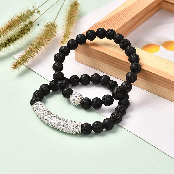 PandaHall Natural Lava Rock Oil Diffuser Yoga Menditation Beads Stretch Bracelets Set for Men Women Girls Jewelry, with Brass & Polymer Clay...
PandaHall Natural Lava Rock Oil Diffuser Yoga Menditation Beads Stretch Bracelets Set for Men Women Girls Jewelry, with Brass & Polymer Clay...