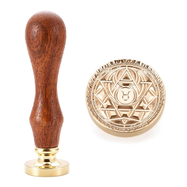 PandaHall Brass Wax Sealing Stamp, with Rosewood Handle for Post Decoration DIY Card Making, Twelve Constellations, Taurus, 89.5x25.5mm...
PandaHall Brass Wax Sealing Stamp, with Rosewood Handle for Post Decoration DIY Card Making, Twelve Constellations, Taurus, 89.5x25.5mm...