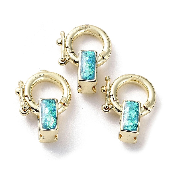 PandaHall Rack Plating Brass Fold Over Clasps, with Synthetic Opal, Cadmium Free & Lead Free, Long-Lasting Plated, Real 18K Gold Plated...
PandaHall Rack Plating Brass Fold Over Clasps, with Synthetic Opal, Cadmium Free & Lead Free, Long-Lasting Plated, Real 18K Gold Plated...