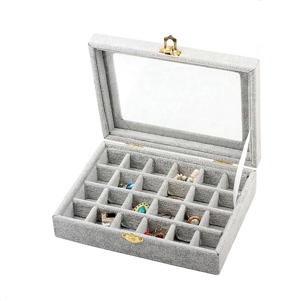 PandaHall Velvet Jewelry Storage Box with 24 Compartments, Visible Window Jewelry Organizer Display Case for Earrings Rings Necklaces...
PandaHall Velvet Jewelry Storage Box with 24 Compartments, Visible Window Jewelry Organizer Display Case for Earrings Rings Necklaces...