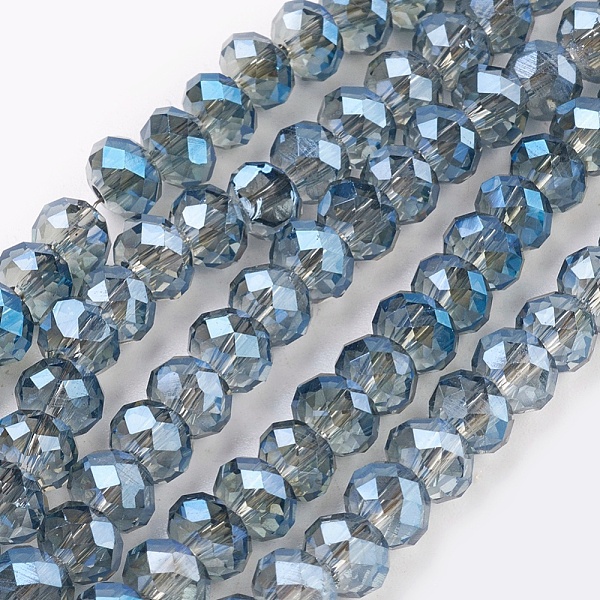 PandaHall Electroplate Glass Beads Strands, Full Rainbow Plated, Faceted, Rondelle, Steel Blue, 6x4~5mm, Hole: 0.8~1mm, about...
PandaHall Electroplate Glass Beads Strands, Full Rainbow Plated, Faceted, Rondelle, Steel Blue, 6x4~5mm, Hole: 0.8~1mm, about...