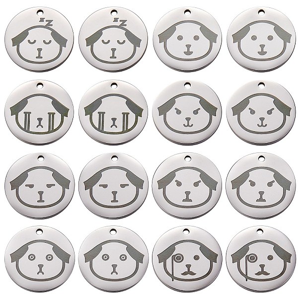 PandaHall 16Pcs 8 Style Stainless Steel Pendants, Manual Polishing, Flat Round with Dog, Stainless Steel Color, 20x1.4mm, Hole: 1.6mm...
PandaHall 16Pcs 8 Style Stainless Steel Pendants, Manual Polishing, Flat Round with Dog, Stainless Steel Color, 20x1.4mm, Hole: 1.6mm...