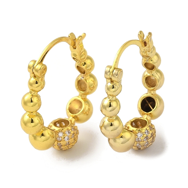 PandaHall Rack Plating Brass Micro Pave Cubic Zirconia Hoop Earrings, Long-Lasting Plated, Lead Free & Cadmium Free, Real 18K Gold Plated...
PandaHall Rack Plating Brass Micro Pave Cubic Zirconia Hoop Earrings, Long-Lasting Plated, Lead Free & Cadmium Free, Real 18K Gold Plated...