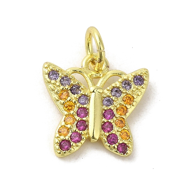 PandaHall Real 18K Gold Plated Brass Pave Cubic Zirconia Pendants, with Jump Rings, Butterfly, Colorful, 12.5x12x2mm, Hole: 3mm Alloy+Cubic...
PandaHall Real 18K Gold Plated Brass Pave Cubic Zirconia Pendants, with Jump Rings, Butterfly, Colorful, 12.5x12x2mm, Hole: 3mm Alloy+Cubic...