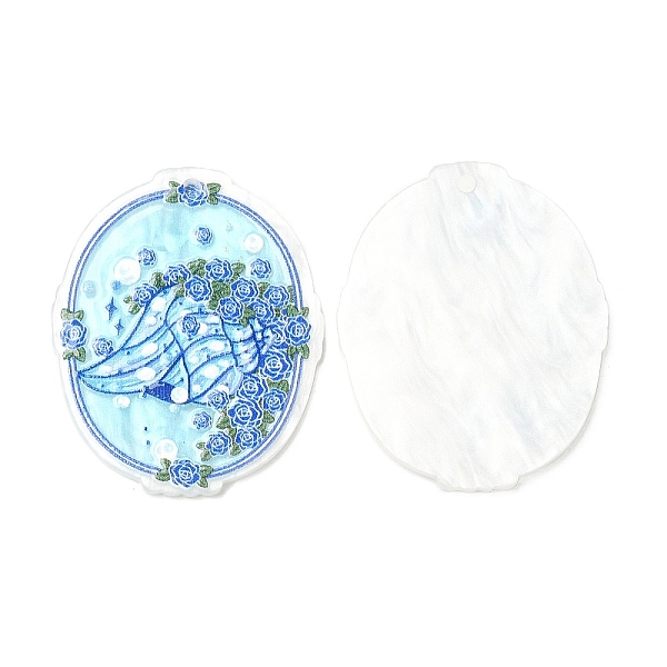 PandaHall Ocean Style Acrylic Pendants, Oval, Light Sky Blue, 39x32x2.5mm, Hole: 2mm Acrylic Oval
PandaHall Ocean Style Acrylic Pendants, Oval, Light Sky Blue, 39x32x2.5mm, Hole: 2mm Acrylic Oval