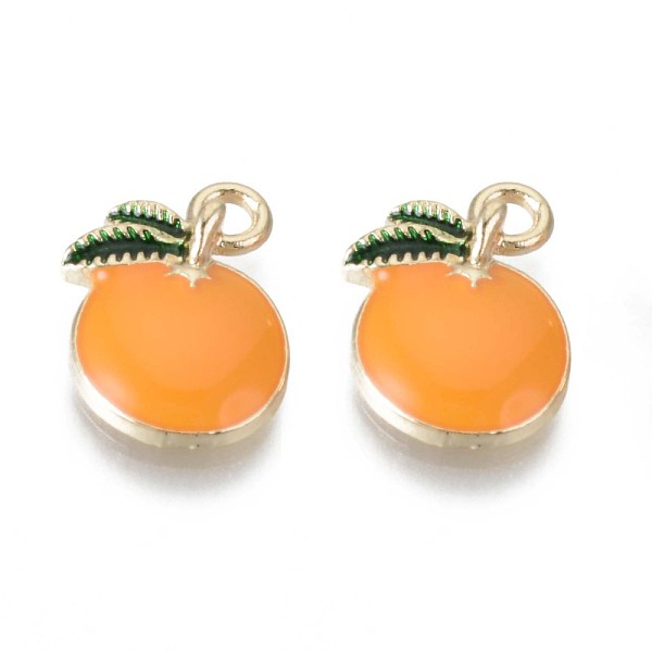 PandaHall Alloy Enamel Pendants, Cadmium Free & Lead Free, Orange, Light Gold, Dark Orange, 16x12x4mm, Hole: 2mm Alloy+Enamel Fruit
PandaHall Alloy Enamel Pendants, Cadmium Free & Lead Free, Orange, Light Gold, Dark Orange, 16x12x4mm, Hole: 2mm Alloy+Enamel Fruit