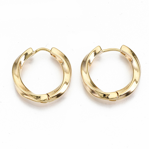 PandaHall Brass Huggie Hoop Earrings, Twist Ring, Nickel Free, Real 18K Gold Plated, 21x3mm, Pin: 0.7mm Brass Ring
PandaHall Brass Huggie Hoop Earrings, Twist Ring, Nickel Free, Real 18K Gold Plated, 21x3mm, Pin: 0.7mm Brass Ring
