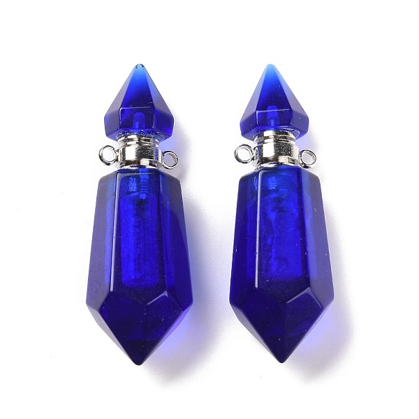 PandaHall Faceted Glass Perfume Bottle Pendants, with Platinum Tone Brass Findings, Cadmium Free & Lead Free, Bottle, Medium Blue...
PandaHall Faceted Glass Perfume Bottle Pendants, with Platinum Tone Brass Findings, Cadmium Free & Lead Free, Bottle, Medium Blue...