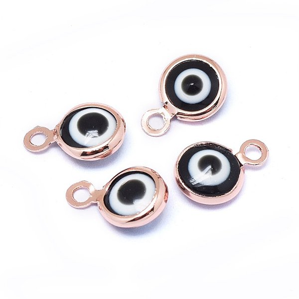 PandaHall Handmade Evil Eye Lampwork Charms, with Brass Findings, Flat Round, Black, Real Rose Gold Plated, 10x6.5x3mm, Hole: 1.5mm...
PandaHall Handmade Evil Eye Lampwork Charms, with Brass Findings, Flat Round, Black, Real Rose Gold Plated, 10x6.5x3mm, Hole: 1.5mm...