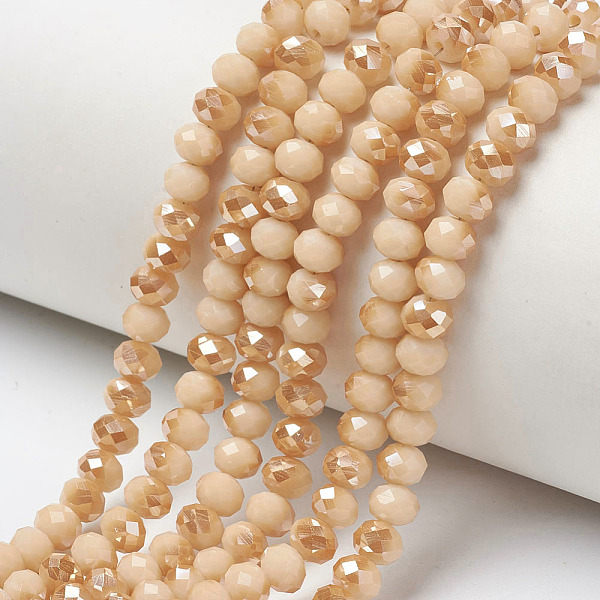 PandaHall Electroplate Opaque Solid Color Glass Beads Strands, Half Plated, Rainbow Plated, Faceted, Rondelle, Navajo White, 4x3mm, Hole..., Orange
PandaHall Electroplate Opaque Solid Color Glass Beads Strands, Half Plated, Rainbow Plated, Faceted, Rondelle, Navajo White, 4x3mm, Hole..., Orange