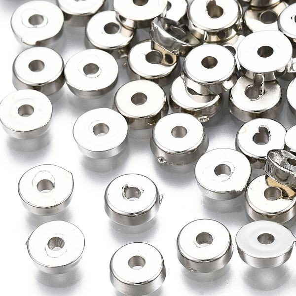 PandaHall CCB Plastic Spacer Beads, Flat Round, Platinum, 5x1.5mm, Hole: 1.2mm Plastic Flat Round
PandaHall CCB Plastic Spacer Beads, Flat Round, Platinum, 5x1.5mm, Hole: 1.2mm Plastic Flat Round