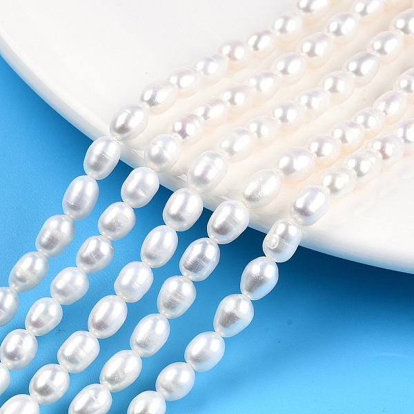 PandaHall Natural Cultured Freshwater Pearl Beads Strands, Rice, Seashell Color, 6~7x5mm, Hole: 0.7mm, about 52~54pcs/strand, 13.86...
PandaHall Natural Cultured Freshwater Pearl Beads Strands, Rice, Seashell Color, 6~7x5mm, Hole: 0.7mm, about 52~54pcs/strand, 13.86...