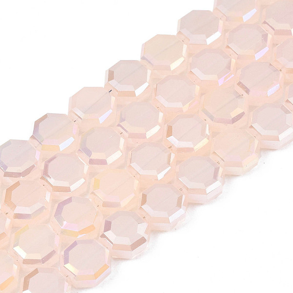 PandaHall Electroplate Opaque Solid Color Glass Beads Strands, AB Color Plated, Half Plated, Faceted, Octagon, Misty Rose, 7~8x7~8x4mm, Hole...
PandaHall Electroplate Opaque Solid Color Glass Beads Strands, AB Color Plated, Half Plated, Faceted, Octagon, Misty Rose, 7~8x7~8x4mm, Hole...