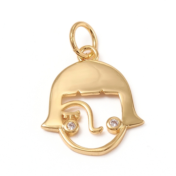 PandaHall Brass Micro Pave Clear Cubic Zirconia Pendants, with Jump Rings, Long-Lasting Plated, Girl, Golden, 16x13.5x1.5mm, Jump Ring...
PandaHall Brass Micro Pave Clear Cubic Zirconia Pendants, with Jump Rings, Long-Lasting Plated, Girl, Golden, 16x13.5x1.5mm, Jump Ring...