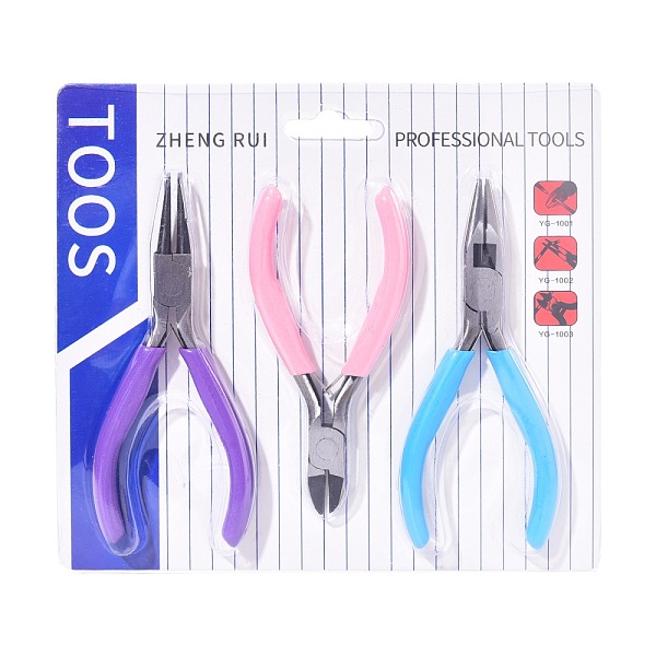 PandaHall Tri-color Polished Pliers Set, with Bent Nose Plier, Chain Nose Plier & End Cutting Plier, Stainless Steel Color, 18.3x16.5x1.5cm...
PandaHall Tri-color Polished Pliers Set, with Bent Nose Plier, Chain Nose Plier & End Cutting Plier, Stainless Steel Color, 18.3x16.5x1.5cm...