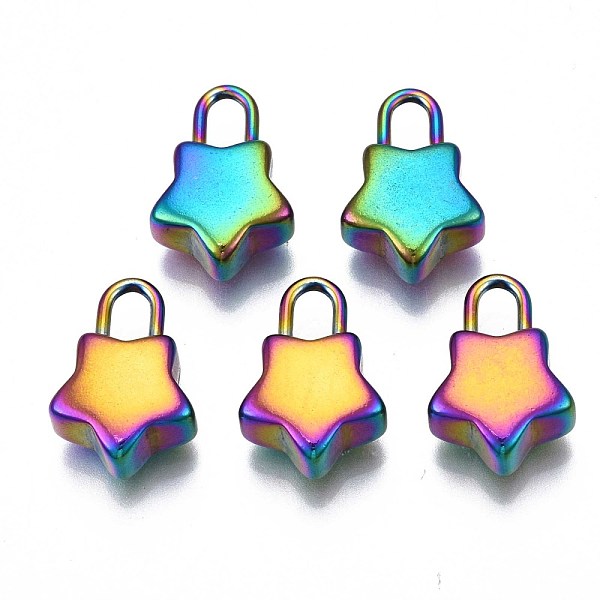 PandaHall Ion Plating(IP) 304 Stainless Steel Pendants, Cadmium Free & Nickel Free & Lead Free, Star Lock, Rainbow Color, 17x11.5x5.5mm...
PandaHall Ion Plating(IP) 304 Stainless Steel Pendants, Cadmium Free & Nickel Free & Lead Free, Star Lock, Rainbow Color, 17x11.5x5.5mm...