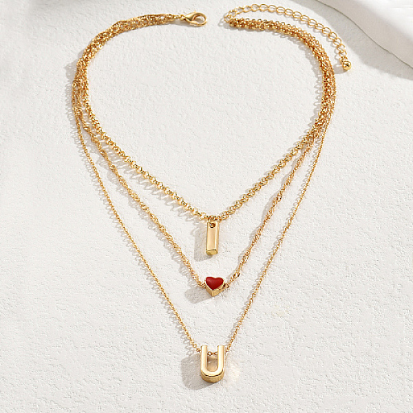 PandaHall Iron Cable Chains 3 Layer Necklaces, I Love You Necklace for Valentine's Day, Real 18K Gold Plated, 14.17 inch(36cm) Iron Mixed...
PandaHall Iron Cable Chains 3 Layer Necklaces, I Love You Necklace for Valentine's Day, Real 18K Gold Plated, 14.17 inch(36cm) Iron Mixed...