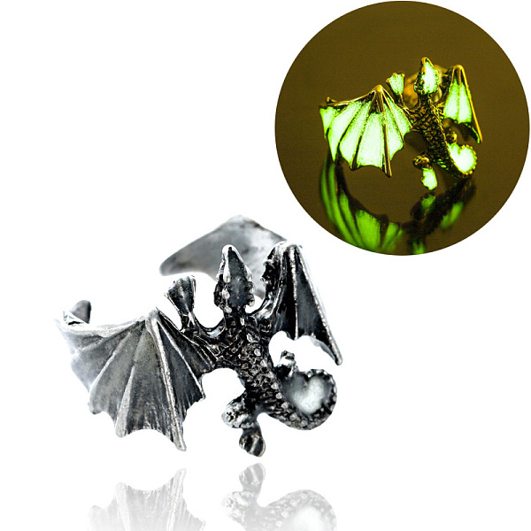 PandaHall Glow in the Dark Luminous Brass Open Cuff Ring, Lizard, Light Green, Inner Diameter: 17mm Brass Lizard
PandaHall Glow in the Dark Luminous Brass Open Cuff Ring, Lizard, Light Green, Inner Diameter: 17mm Brass Lizard